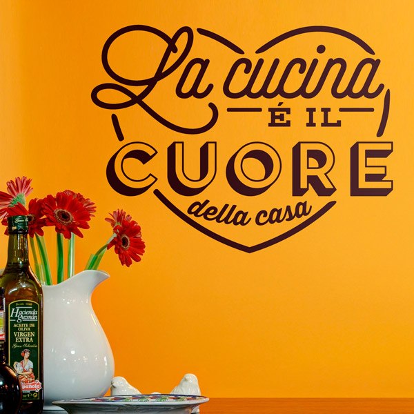 Wall Stickers: The Kitchen is the Heart of the Home in Italian