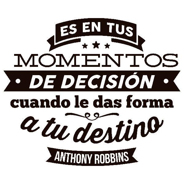 Wall Stickers: Momentos de decisión - Anthony Robbins