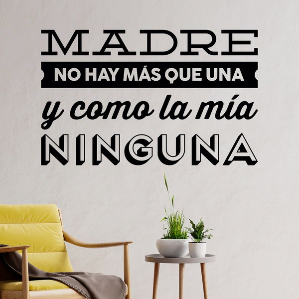 Wall Stickers: Madre no hay más que una