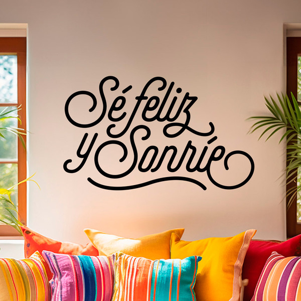 Wall Stickers: Sé feliz y sonríe