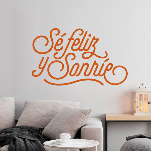 Wall Stickers: Sé feliz y sonríe