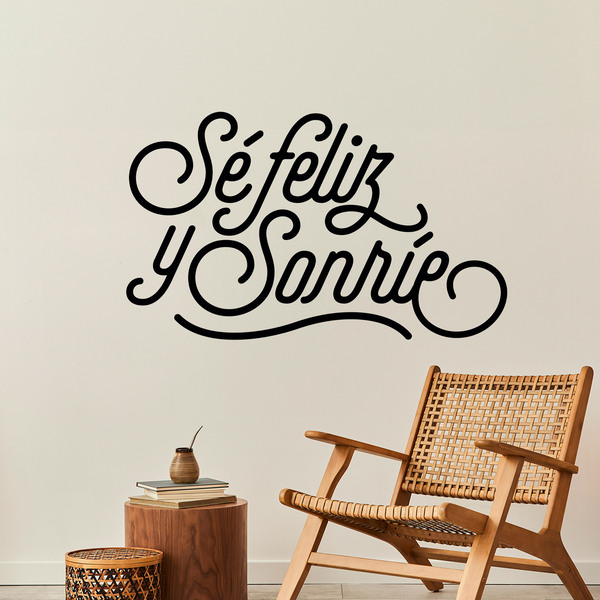 Wall Stickers: Sé feliz y sonríe