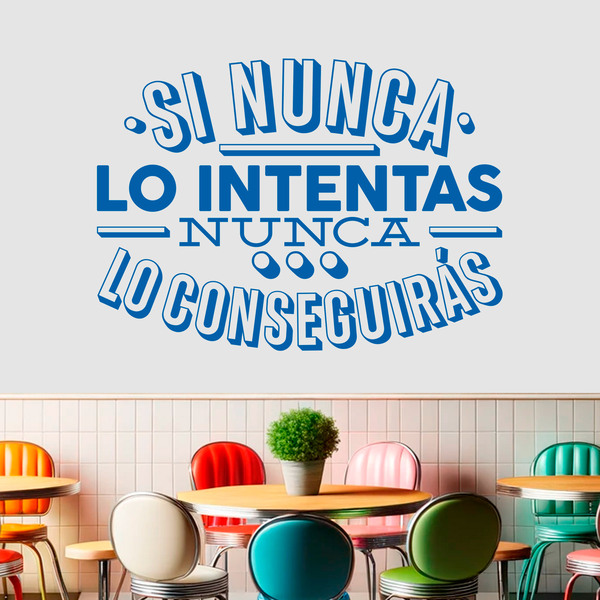 Nunca Desista-Inspirado Lema Sentença Wall Stickers para