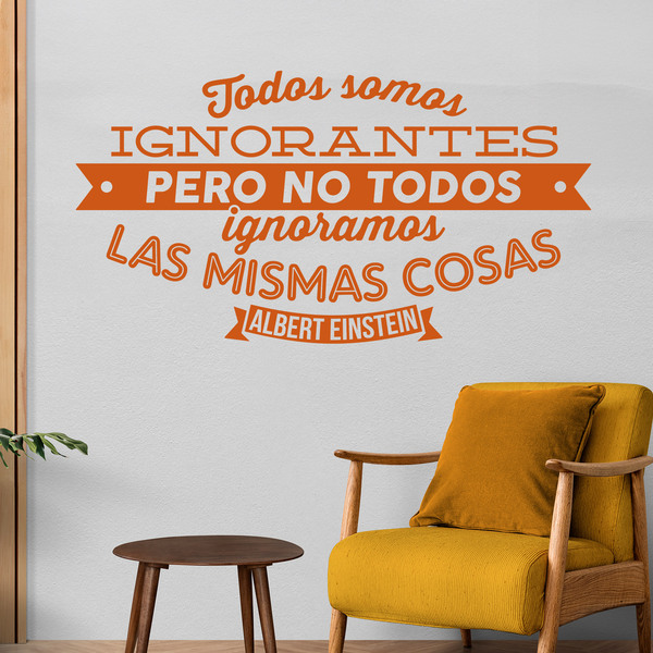 Wall Stickers: Todos somos ignorantes - Albert Einstein