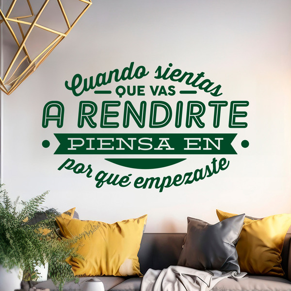 Wall Stickers: Cuando sientas que vas a rendirte...