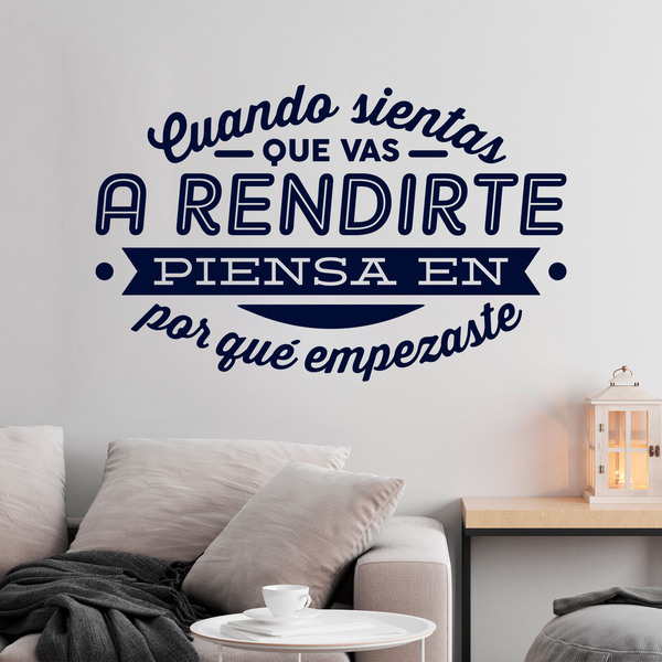 Wall Stickers: Cuando sientas que vas a rendirte...