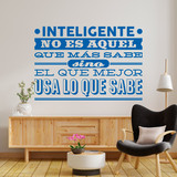 Wall Stickers: Inteligente no es aquel que más sabe... 2