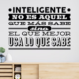 Wall Stickers: Inteligente no es aquel que más sabe... 3