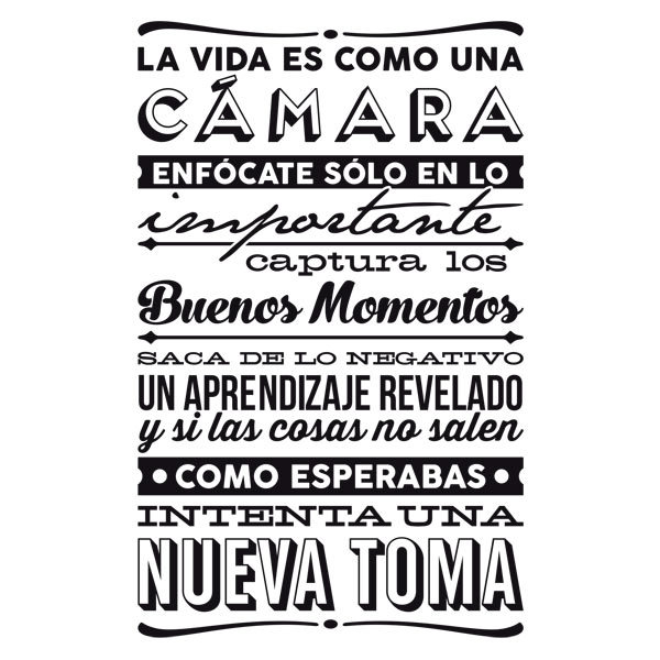 Wall Stickers: La vida es como una cámara