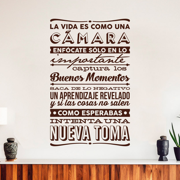 Wall Stickers: La vida es como una cámara