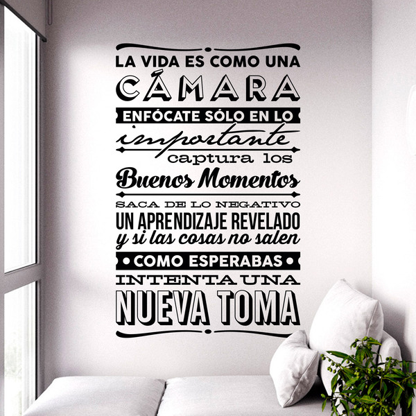 Wall Stickers: La vida es como una cámara