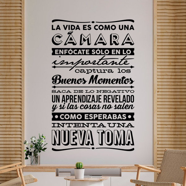 Wall Stickers: La vida es como una cámara