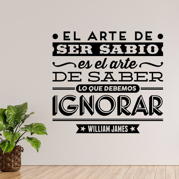 Wall Stickers: El arte de ser sabio - William James 2
