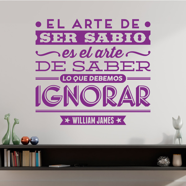 Wall Stickers: El arte de ser sabio - William James