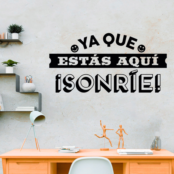 Wall Stickers: Ya que estás aquí sonríe