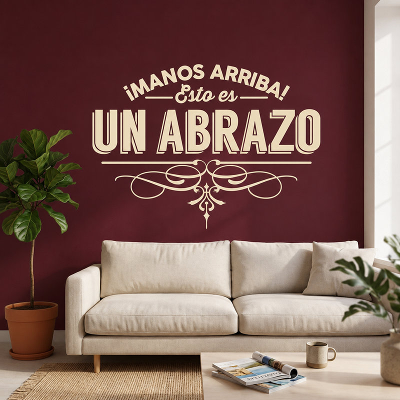 Wall Stickers: &iexcl;Manos arriba! Esto es un abrazo