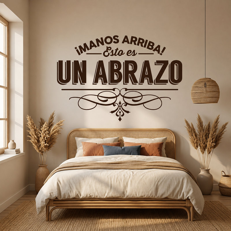 Wall Stickers: &iexcl;Manos arriba! Esto es un abrazo