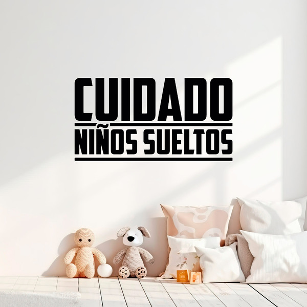 Wall Stickers: Cuidado niños sueltos