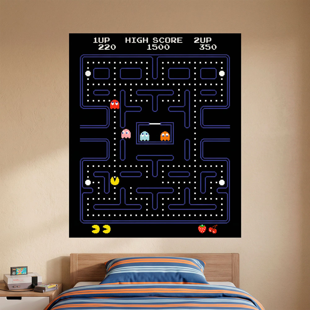 Wall Stickers: Pac-Man Arcade Game Color