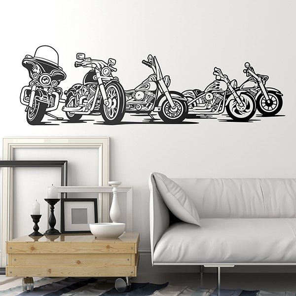 Wall Stickers: 5 Harley Davidson motorbike