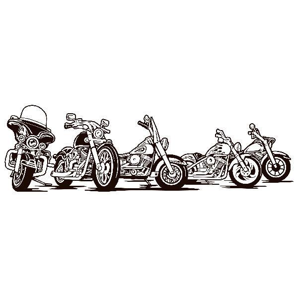 Wall Stickers: 5 Harley Davidson motorbike
