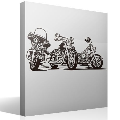 Wall Stickers: 3 Harley Davidson motorbike
