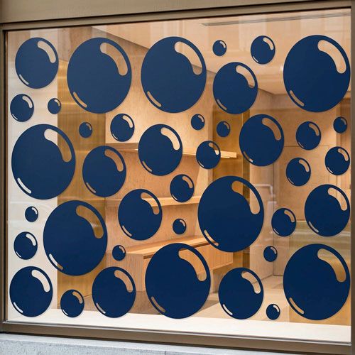 Wall Stickers: Kit 40 stickers bubbles