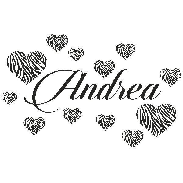 Stickers for Kids: Personalized Zebra Hearts