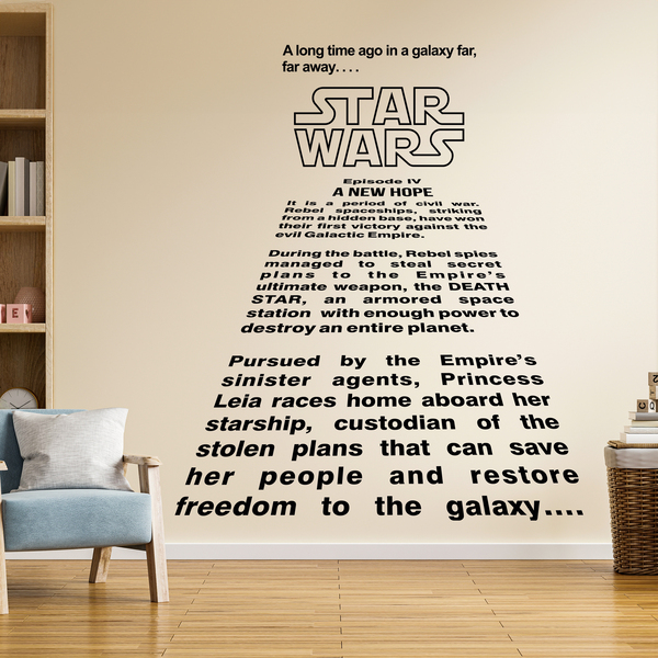 Wall Stickers: Star Wars Intro Text