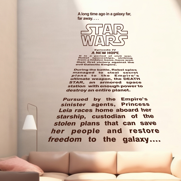 Wall Stickers: Star Wars Intro Text