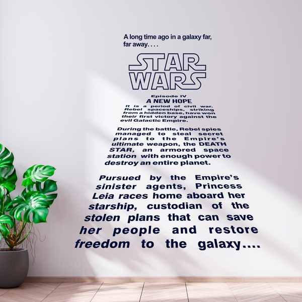Wall Stickers: Star Wars Intro Text