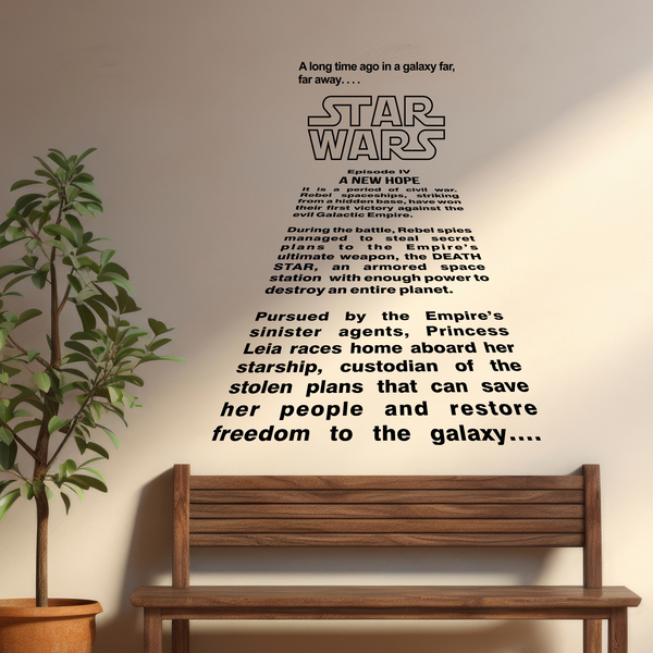 Wall Stickers: Star Wars Intro Text