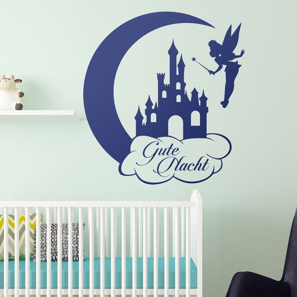 Stickers for Kids: Tinkerbell, Castle and Moon. Gute Nacht