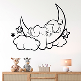 Stickers for Kids: Girl sleeping on the moon 2