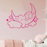 Stickers for Kids: Girl sleeping on the moon 4