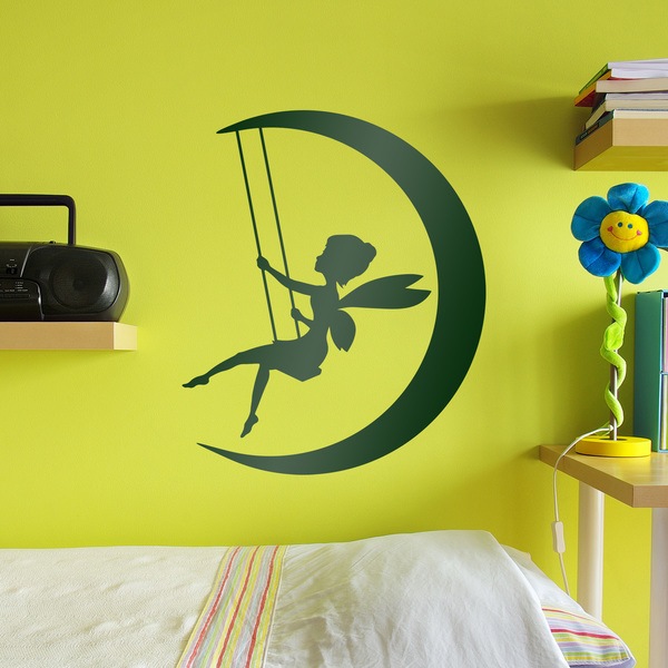 Stickers for Kids: Tinkerbell swings on the moon