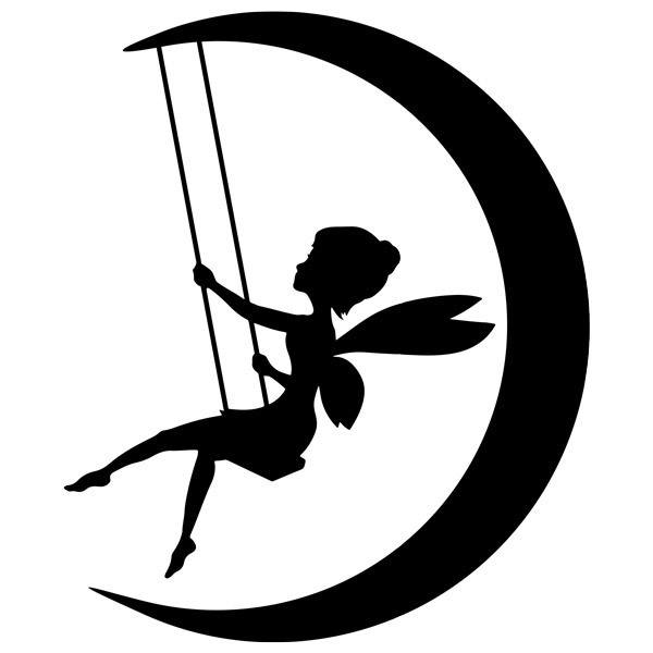 Stickers for Kids: Tinkerbell swings on the moon