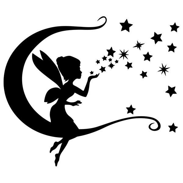 Stickers for Kids: Tinkerbell, moon and stars