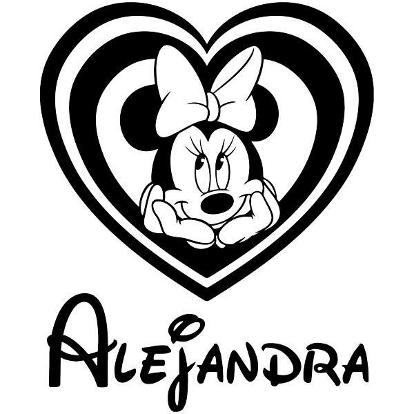 Stickers for Kids: Minnie Mouse Heart personalized