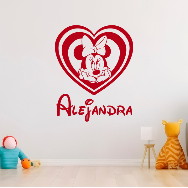 Stickers for Kids: Minnie Mouse Heart personalized