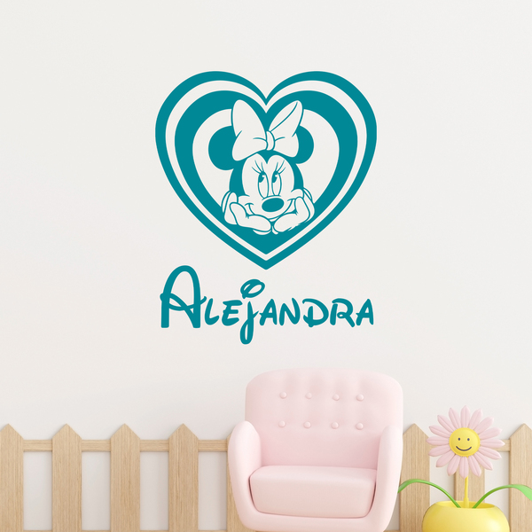 Stickers for Kids: Minnie Mouse Heart personalized