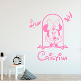 Stickers for Kids: Minnie in the custom window 2