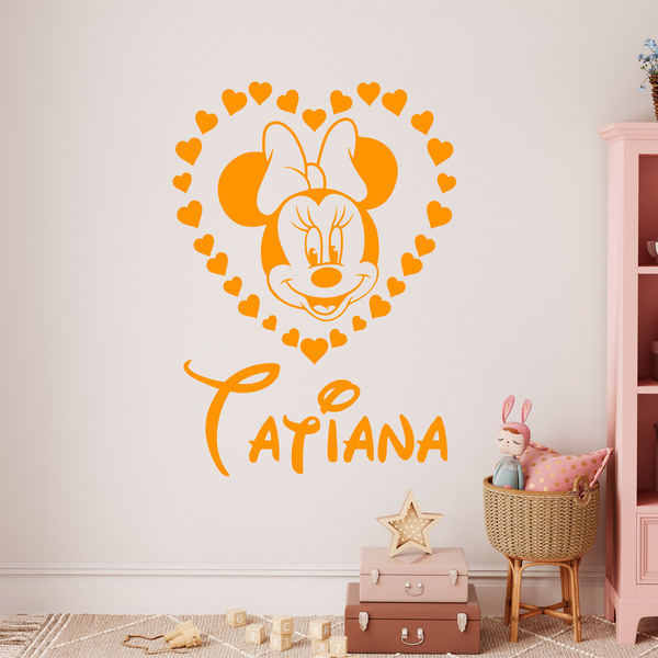 Stickers for Kids: Personalized heart of Minnie