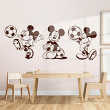 Stickers for Kids: Triptych Mickey Mouse Footballer 2
