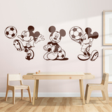 Stickers for Kids: Triptych Mickey Mouse Footballer 2