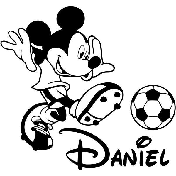 Stickers for Kids: Mickey Mouse playing soccer