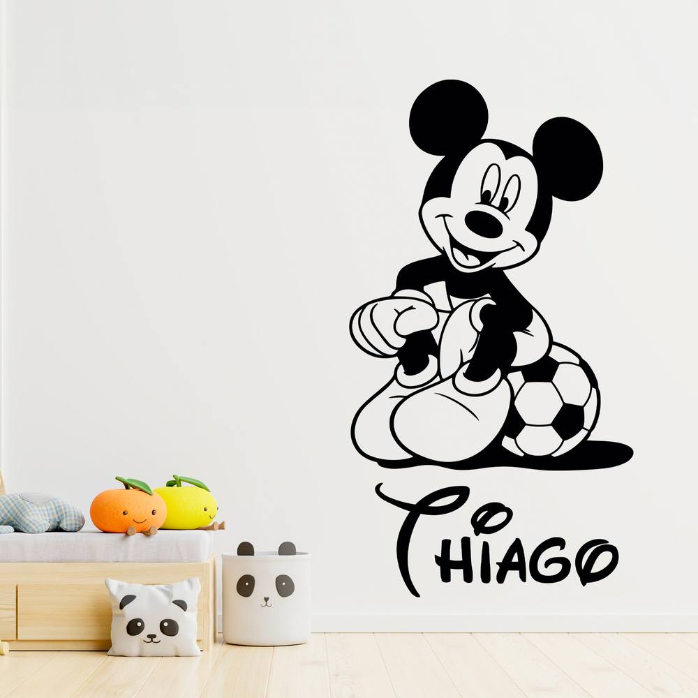 Stickers for Kids: Mickey Mouse Football sitting