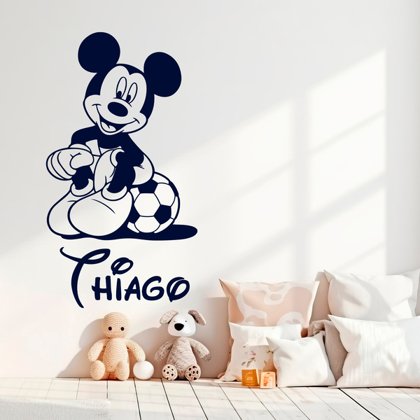 Stickers for Kids: Mickey Mouse Football sitting