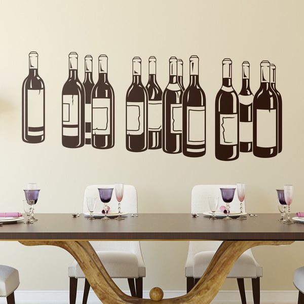 Wall Stickers: Bottles of red wine