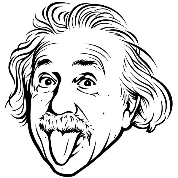 Wall Stickers: Albert Einstein sticking out his tongue